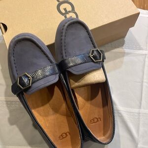 UGG loafers, blue suede, used with care, size 6